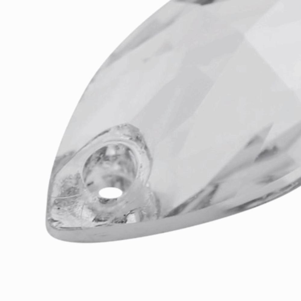200pcs Shiny Flatback Acrylic Resin Crystal Rectangle Shape Crystal AB Sew On Rhinestones With Hole Sew On Gems