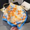 Luxury New Design Satin Print Scarf Women Scarves Bandana Hijab Neckerchief Shawl Kerchief Hair Band Foulard Lady