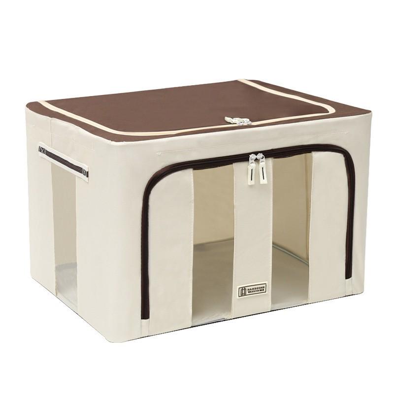 Thickened Foldable Eco-friendly Oxford Cloth Storage Box Organizer 66L 50x40x33CM бежевый
