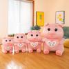 Adorable Pink Pig Plush Toy With Heart Soft Crystal Velvet Stuffed Animal For Kids