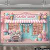 2D Sweet Treats Candy Shop Backdrop for Candy Themed Party Photography