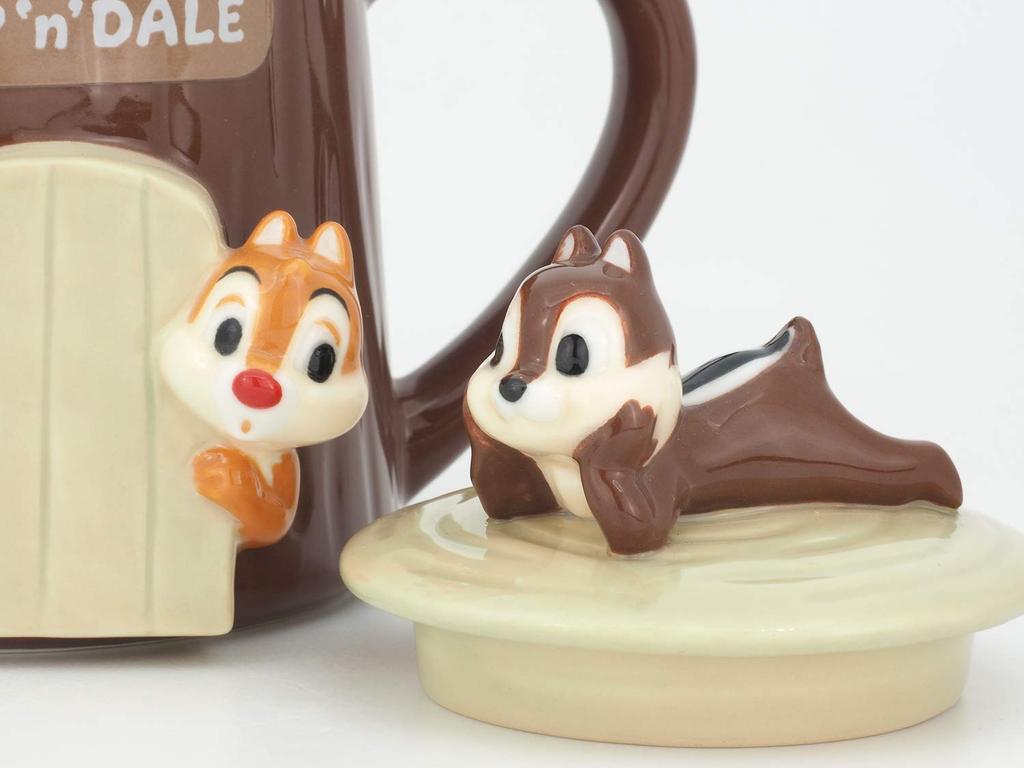 Disney and Chip Dale Teapot 350ml with tea strainer Tableware Disney Goods Character Chip Dale Goods Birthday Present Christmas Present SAN2958 "Chip