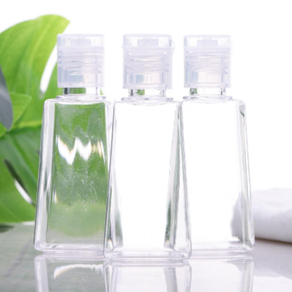10pcs/lot 30ml Trapezoidal Empty Hand Sanitizer Bottles Refillable Plastic Container Transparent Gel Bottle Cosmetic Bottles