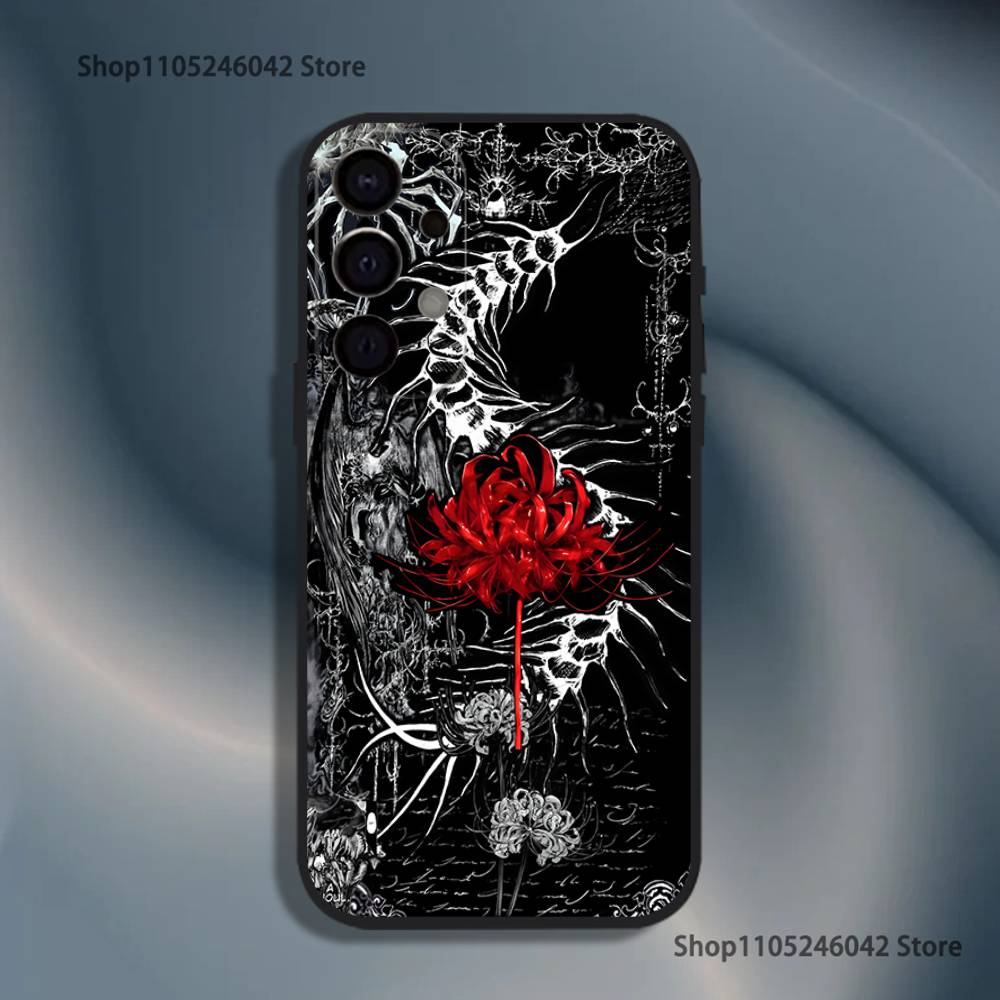 Ghoul Red Spider Lily Tokyo For Samsung Phone Case S25,S24,S21,S22,S23,S30,Ultra,S20,Plus,Fe,Lite,5G Black Cover