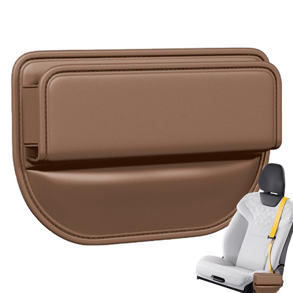 

Ящик для хранения в слоте сиденья автомобиля, органайзер для наполнителя слота сиденья автомобиля, кожаный ящик для хранения в щелях между сиденьем и консолью автомобиля хаки