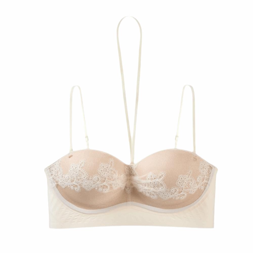 Enhance Neck Hanging Lace Bra Anti-sagging Thin Strap Push Up Bra Beauty Back Seamless Wireless Bra Everyday Wear
