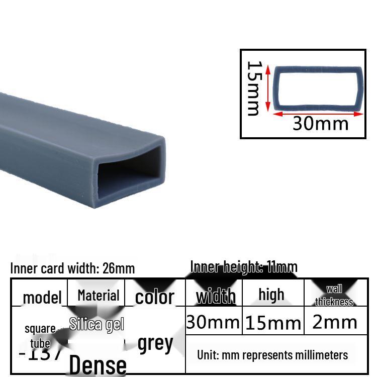High-Temperature Resistant Silicone Square Tubing: Durable, Customizable, Aging-Resistant Rubber Sheath and Hollow Sealing Strip.