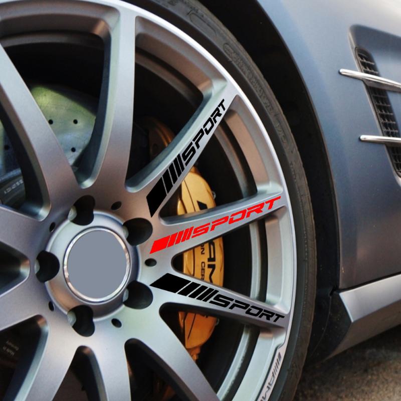 Car Wheel Hub SPORT Sports Stickers Fashione Tire Rims Exterior Decal Decoration Automobile Wheel Hub Sports Decal Sticker