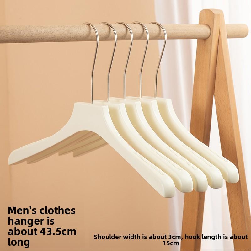 No-Trace Plastic Clothes Hangers for Clothing Stores Home Use Adult Modern Sle Iron Hook Anti-Slip Design Wardrobe Storage