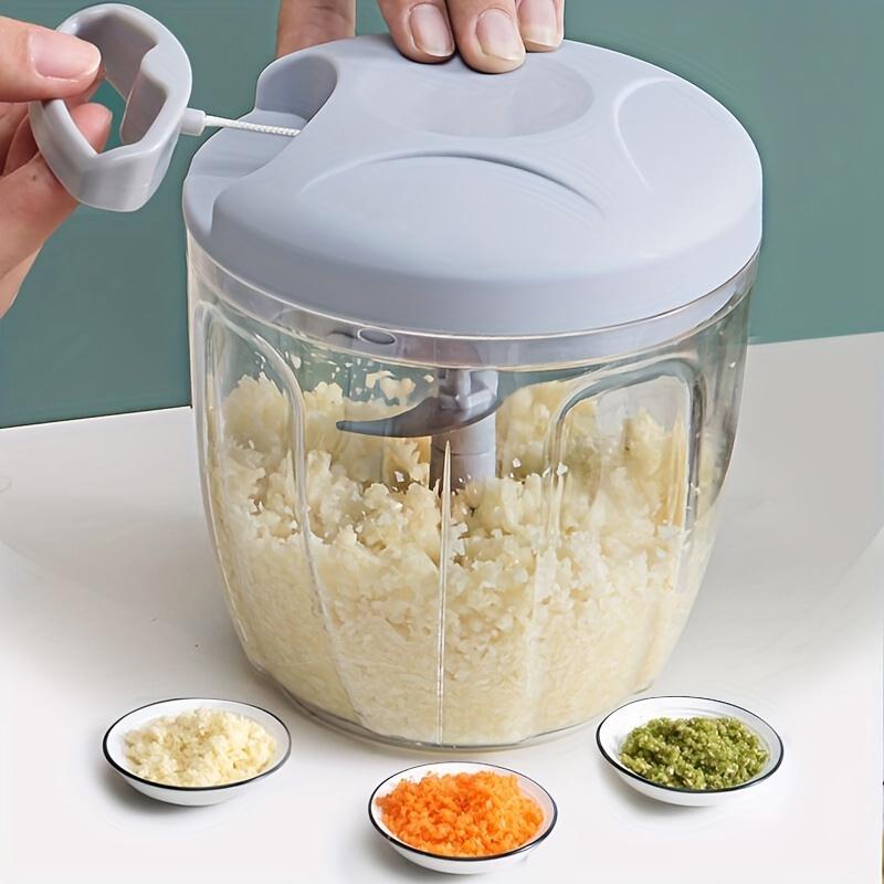 1pc Manual Garlic Grinder & Vegetable Chopper, Multifunctional Garlic Masher, Fruit & Vegetable Cutter, Handheld Kitchen Gadget, 16.91/30.43oz