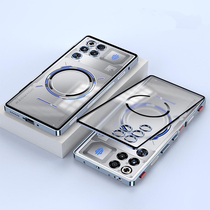 Luxury Phone Case for RedMagic 11 Pro+ Red Magic 11 Air Anti-drop Alloy Frame Transparent PC Back Cover