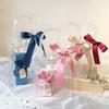 10Pcs Wedding Distributions Bags Transparent Packing Box With Handle Pvc Tote Bag Baby Shower Holiday Present For Guest