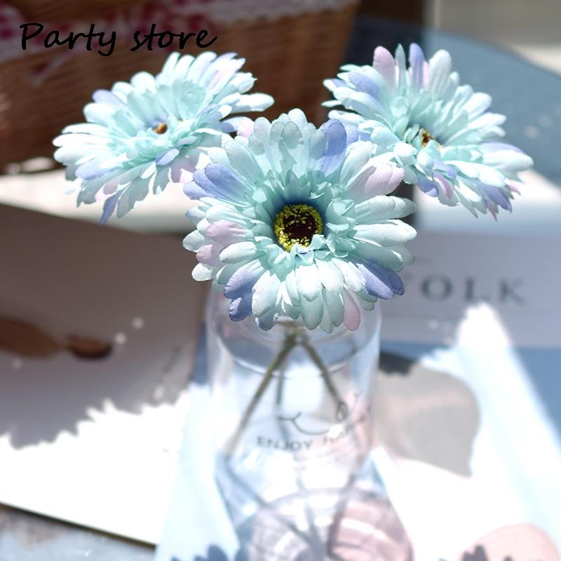 Artificial Silk Gerbera Flowers Wedding Home Decoration Fake Daisy Chrysanthemum Party Home Decoration 3Pcs 6Pcs Batch of 23cm
