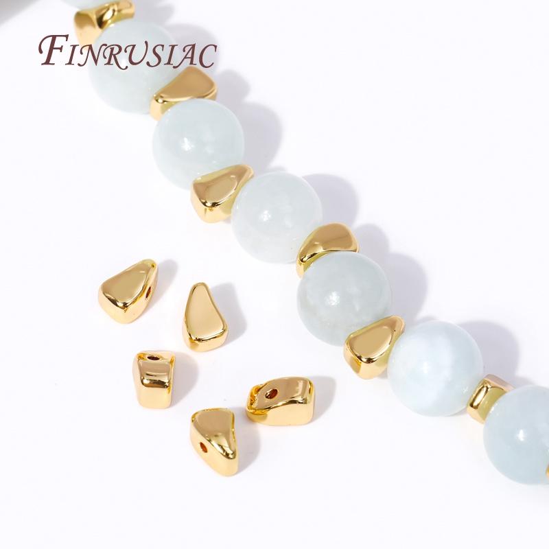 18K Gold Plated Brass Metal Separator Beads,Spacer Beads For Jewelry Making,Handmade Bead DIY Necklace Bracelet Accessories