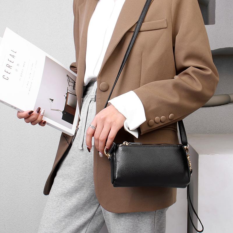 RanHuang New Arrive 2026 Women's Fashi Mini Shoulder Bags High Quality Genuine Leather Messenger Bags Casual Small Bags B300