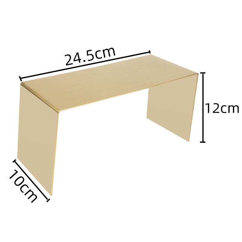 U Shape Stainless Steel Display Riser Stand, Shop Jewelry Bag Display Shelf For Dessert Cupcake Shoes Action Figure Display