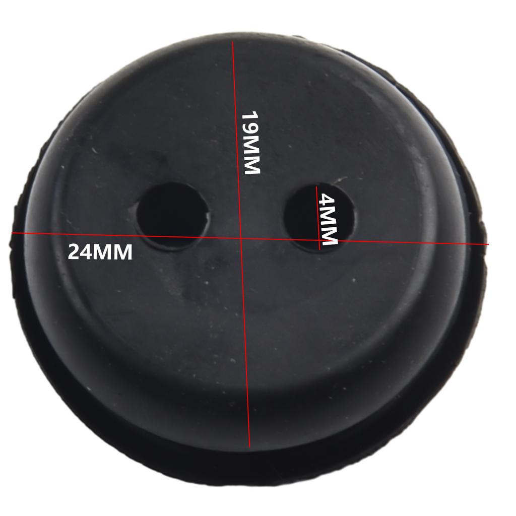 2 Hole Rubber Fuel Gas Tank Line Grommet Replacement For Trimmer Lawn Mower