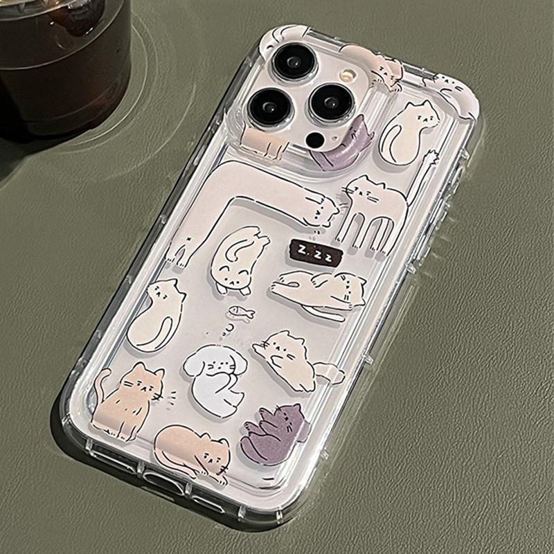 Cartoon Cat Graphic Soft Phone Case For  Redmi Note 13 12 Pro Plus 5G 12S 11S 12S 11S 10S Redmi 12 13C 4G Shockproof Cover