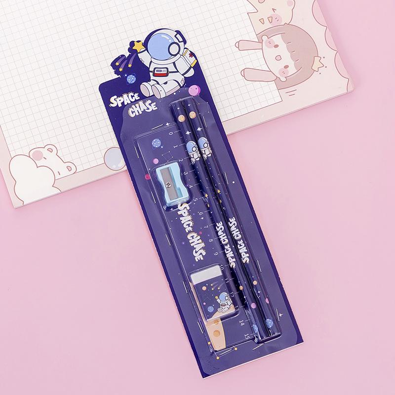 Christmas Stationery Gift Box 6-Piece Set Of Children S School Supplies Pencil Set Christmas Gift Student Stationery Supplies