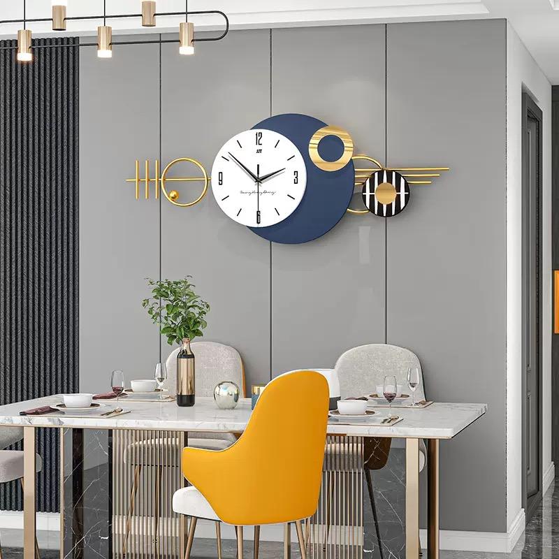 Nordic Luxury Wall Clock Creative Modern Living Room Decor Silent Scandinavian Dining Room Wall Art Clock Bedroom Clock