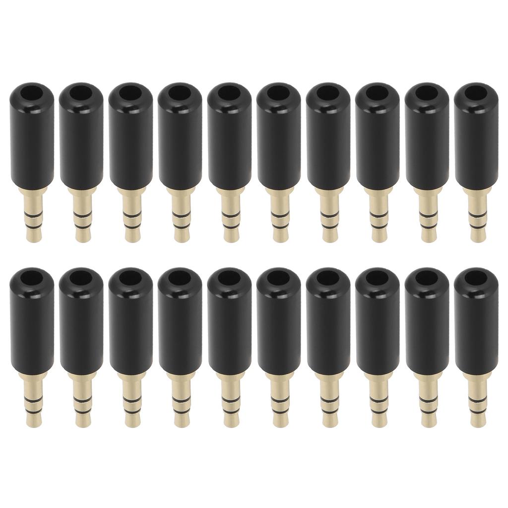 20pcs 3.5mm Headphone Audio Plug DualChannel Stereo Audio Adapter for Headset Repair Replacement