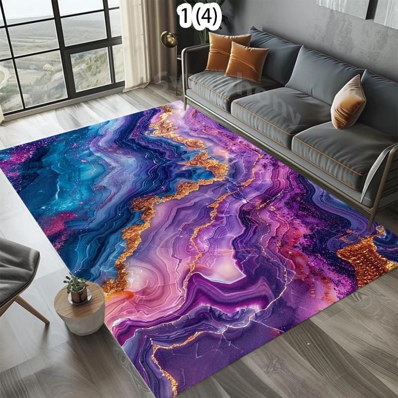 3D Gold Black Fluid Carpet Mat Rug Home Decoration Living Room Bedroom Floor Decor Marble Art Luxury Style Non Slip Rugs