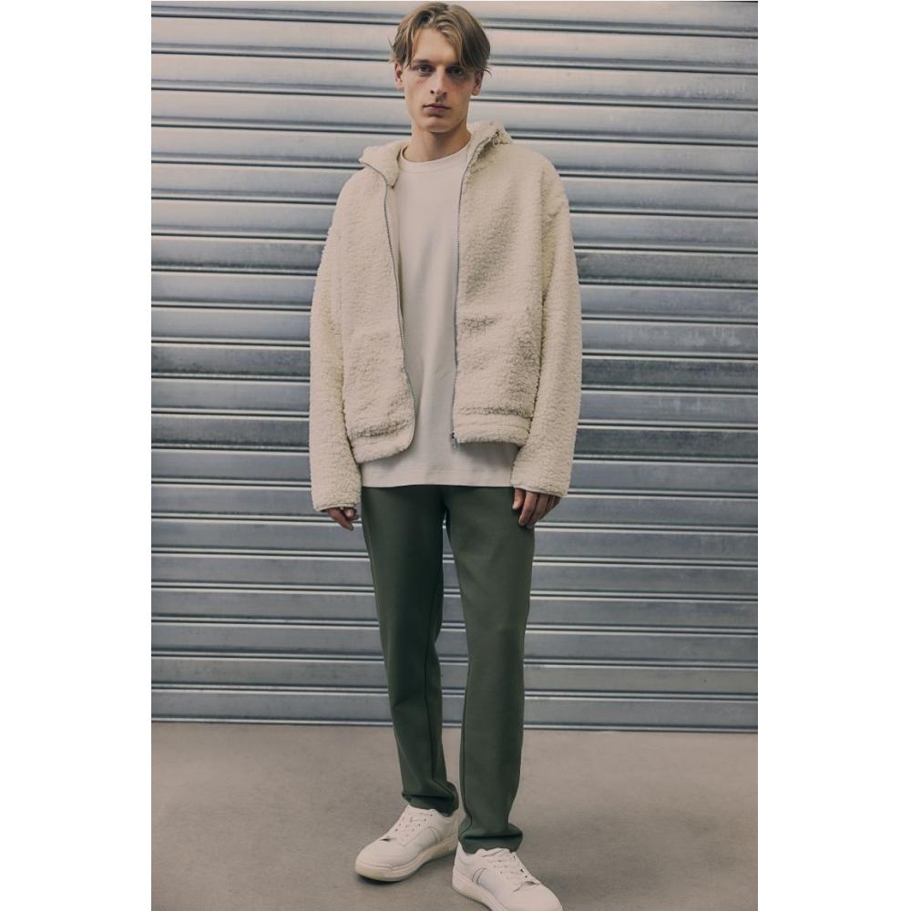 H M sliM Fit Twill Jogger Pants kHaki Green