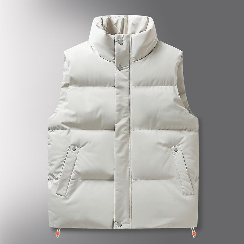 2025 New Stand-up Collar Vest Cotton Clothes for Men and Women In Winter Simple Sports Leisure Warm Couple Vest
