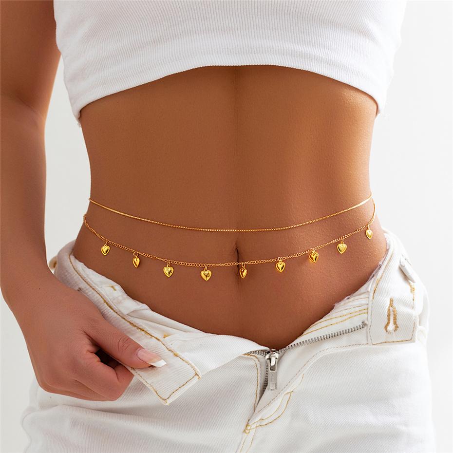 9 Styles Boho Rhinestone Zircon Star Moon Pendant Waist Belly Belt Chain Women Summer Bikini Y2K Accessories Rave Body Jewelry