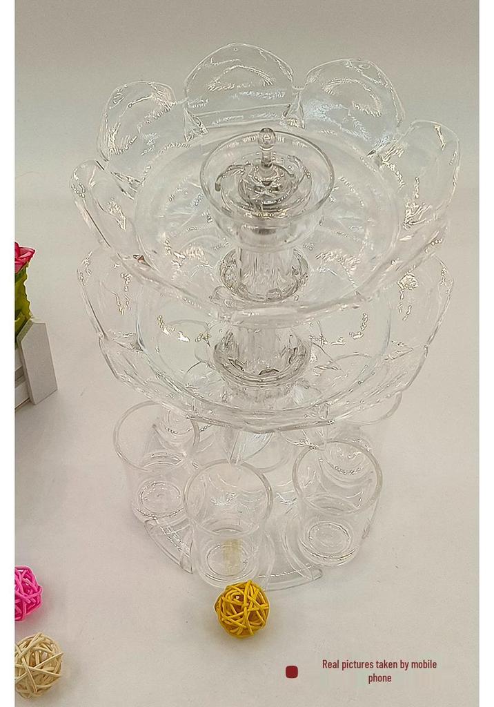 Set Decanter Lotus di Terza Generazione con Sei Bicchieri - Strumento per la Preparazione di Cocktail