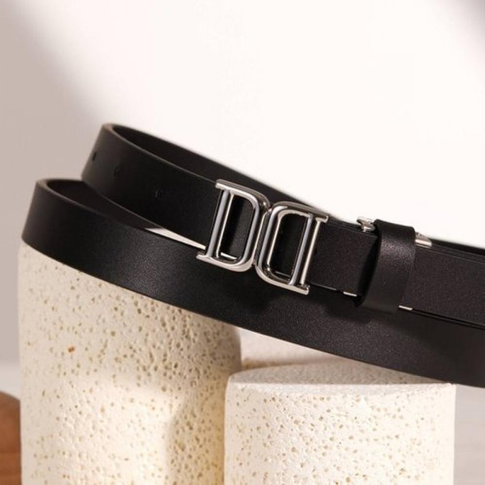 DakS Black Dd Silver Buckle Cowhide Women S Belt Single option
