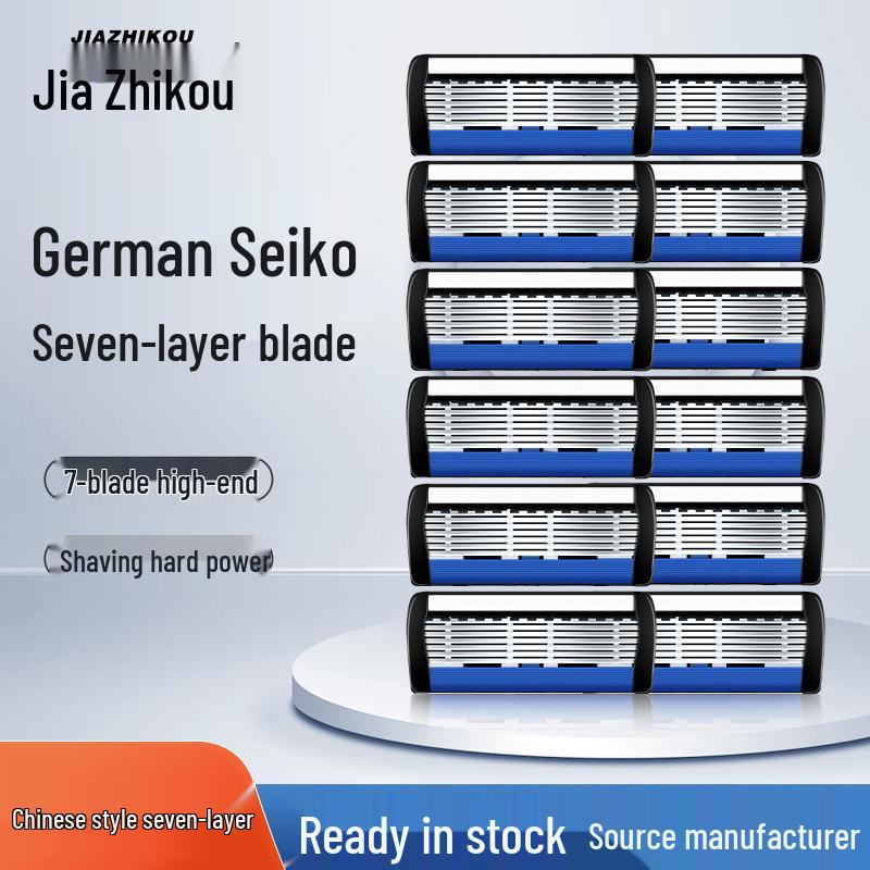 Seven-Layer Manual Razor with 7-Blade Head - Accessories Included
