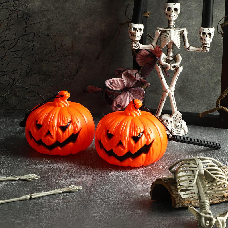 Halloween Pumpkin Figurines, Children's Hand-held Pumpkin Lanterns, Halloween Decorations, Atmosphere Setting, Scene Arrangement, Props