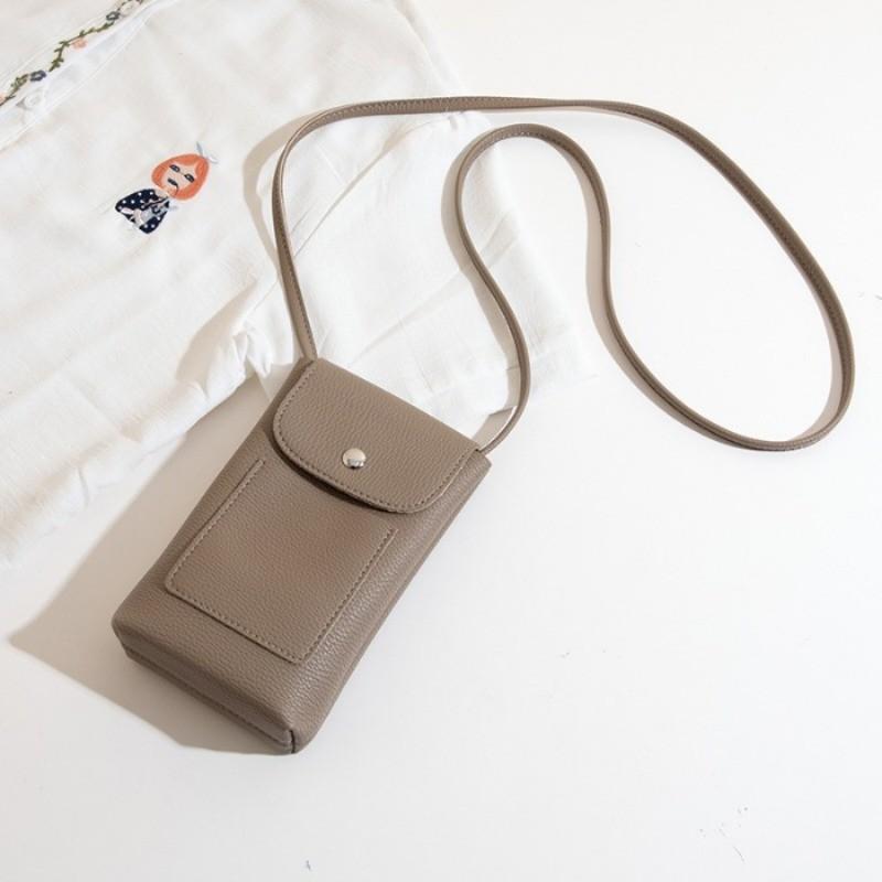 IELGY Adjustable Shoulder Strap High-End Soft Leather Cross-Body Mobile Phone Bag Shopping Walking Mini Pouch