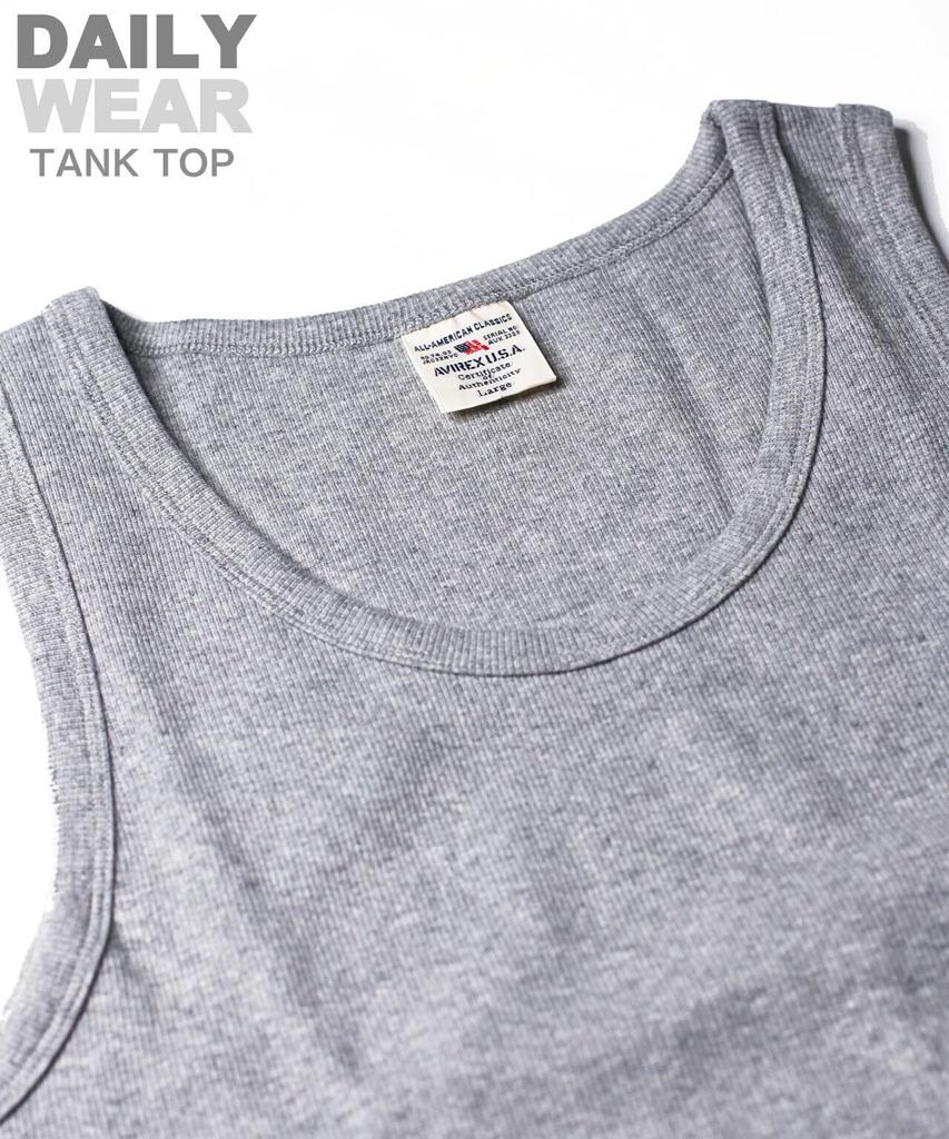 AVIREX DAILY RIB TANK TOP 6143507 S grey