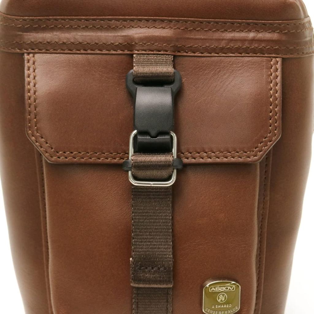 ASSOB Habit Shoulder Series Water Proof JES Leather Porch, Chocolate, 072100-23