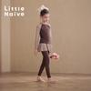Little Naive Girls' Color-Block UV Protection Split Swimsuit Set
