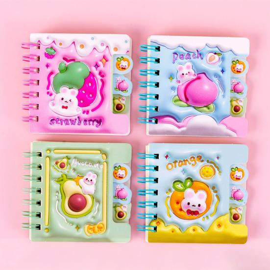 Cartoon Animal Pocket Notebook Wire Bound Memo Notepad 3D Dinosaur Rabbit Panda Mini Spiral Notebook School Office Supplies