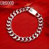 925 Sterling Silver 10mm Side Chain Gift Bracelet Fashion Jewelry