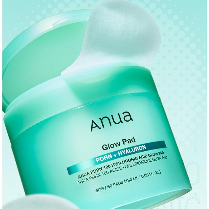 Anua PDRN 100 Hyaluronic Acid Glow Pad 180ml 60EA