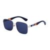 Square Sunglasses Women'S Trendy Striped Glasses Legs Large Frame Sunglasses Men'S Glasses