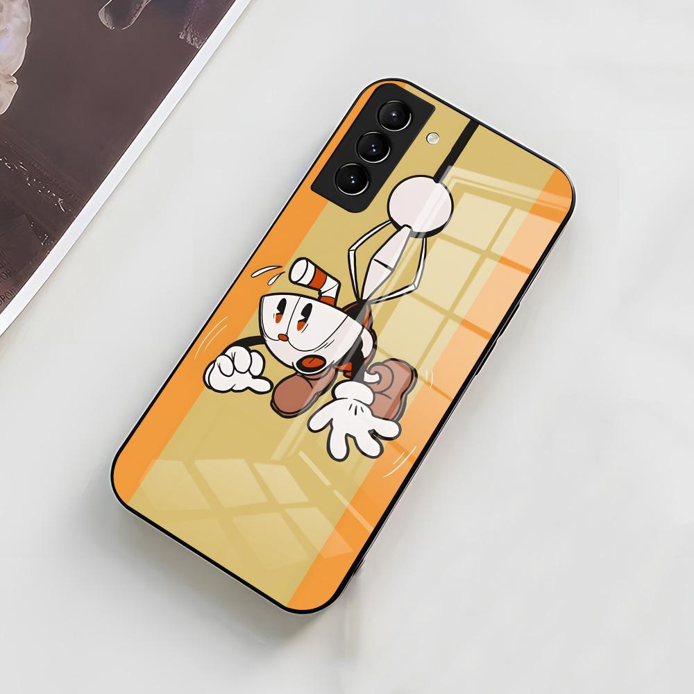 

C-Cuphead-tapiz Phone Case For Samsung A56 A36 A26 A16 A15 A25 A35 A55 A14 A34 A24 A54 Glass Case Samsung A31 4G