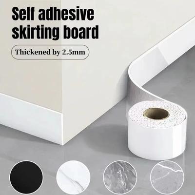 1 Stück 5 m x 10 cm Selbstklebende Sockelleiste Verdickend Flexibler Schaumstoff Wandaufkleber Taillenlinie Klebeband für Fensterbank Treppe