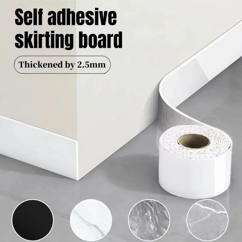 1PZ 5m x 10cm Battiscopa Autoadesivo Ispessimento Schiuma Flessibile Adesivi Murali Nastro Vita per Davanzale Scale