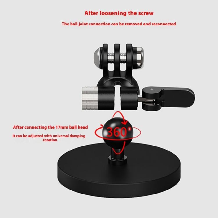 Silny Magnetyczny Uchwyt Zaciskowy do Kamery Z Pozycjonowaniem 360° Korpus ze Stopu Aluminium Warstwa Ochronna z Silikonu Dla Stabilnego Ujęcia