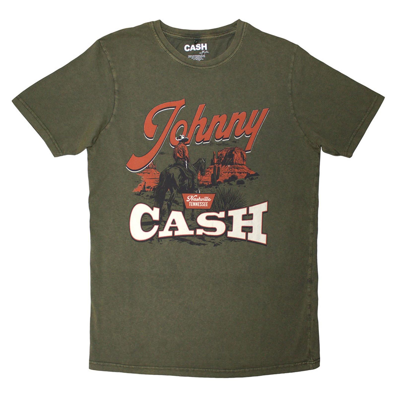 Johnny Cash Desert Cowboy Stone Wash T Shirt S