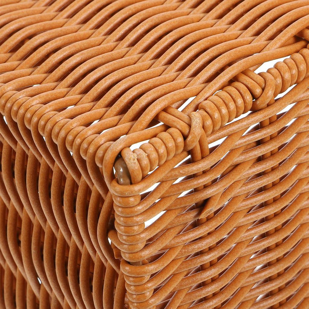 Imitation Rattan Storage Basket Woven Plant Flower Baskets Rural for Planters Indoor Plants