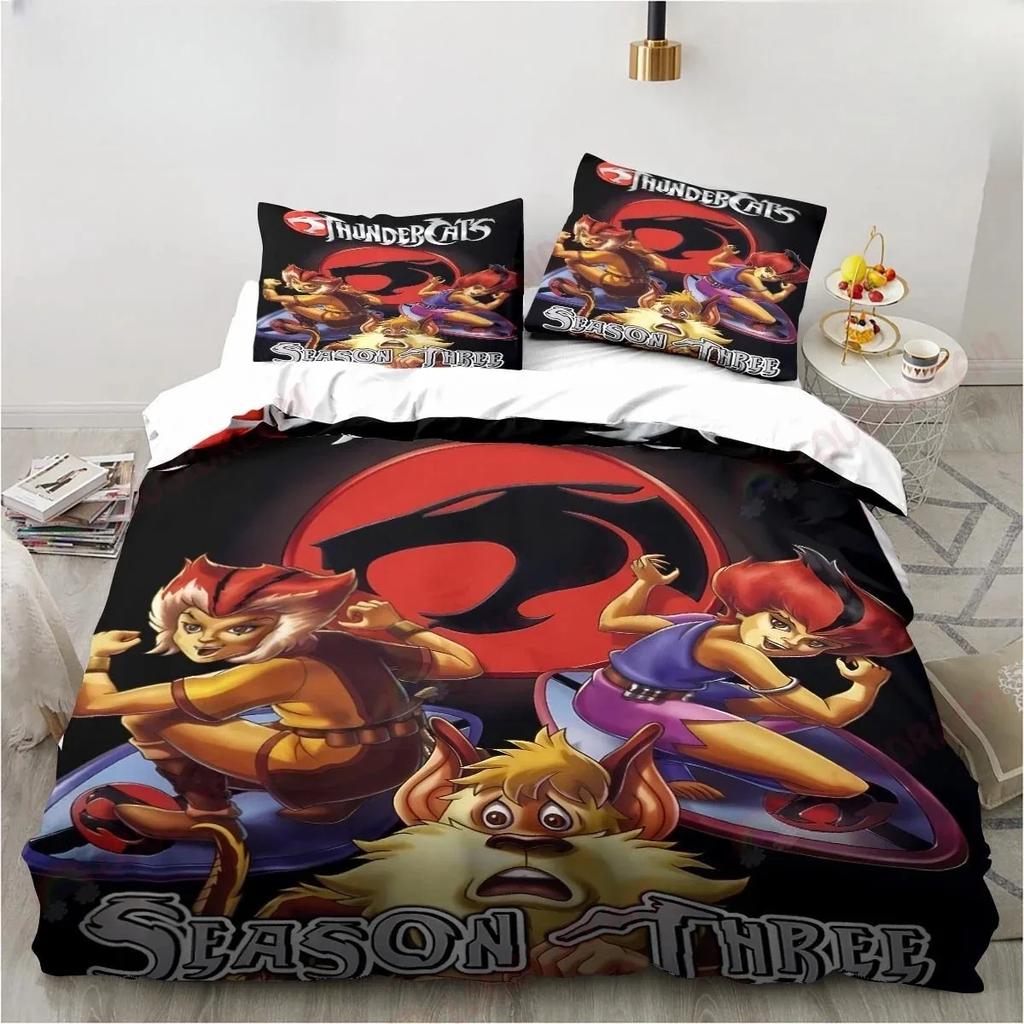 Carton Thundercats Beding Set Shet King Twin Double Child Beding Set Mircofiber Or Polyester Soft with Soft Fabric Duvet Cover Set Home Textiles