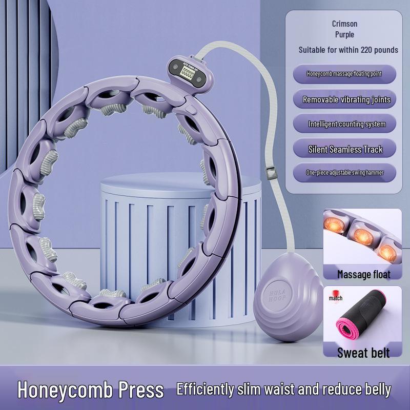Song Yi Adjustable Weighted Hula Hoop with Smart Massage for Men & Women - Abdominal Tightening & No-Drop Design