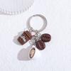 2PCS Mini Size Coffee Cup Keychain Coffee Shape Bag Pendant Mini Keychain Pendant  For Backpack
